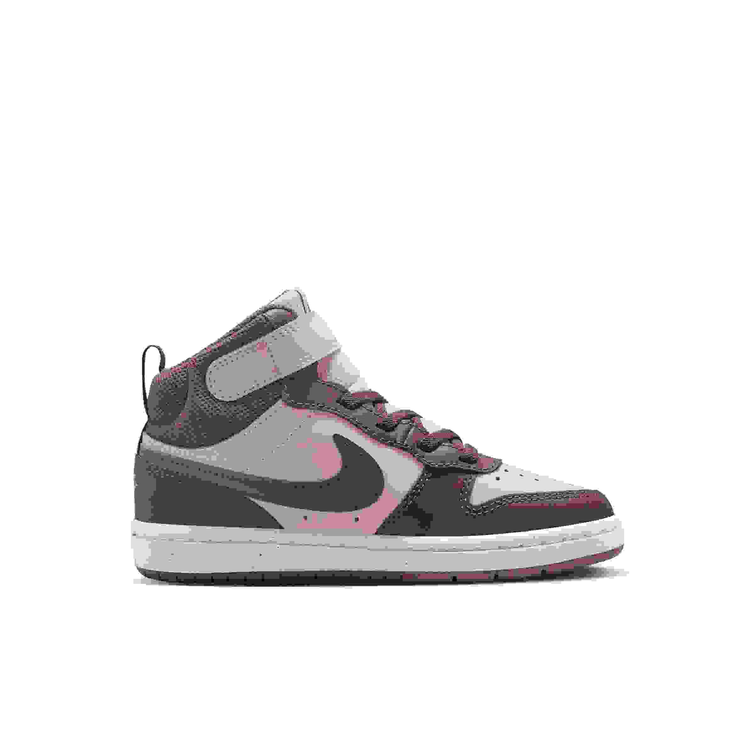 Nike Court Borough Mid 2 Preschool Girls' "Silt Red/White/Tattoo" Shoe